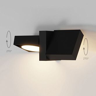 Уличный настенный поворотный светильник Twin 3000K черный 35170/D черный Elektrostandard  4690389219429, a072075
