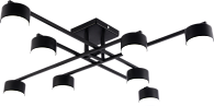 Люстра L800 x W800 x H155, мм, 8*15W (120W), BK (Черный) Rilon GX1061-8 BK