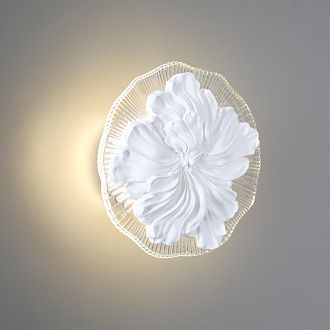 Бра 21,5 см, 9W, 3000K, ODEON LIGHT FIORE 6614/8WL белый