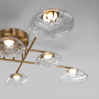 Светильник 110*110*25 см, LED*37W, 3000K, Eurosvet Ripple 50389 LED, латунь, a069026
