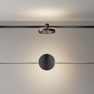 Трековый магнитный светодиодный светильник 12 см, 7W, 3000K, Maytoni Flarity Plato TR152-1-7W3K-B, черный