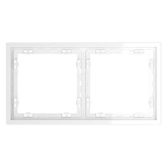 Рамка пластиковая Voltum S70 на 2 поста, белый  пластик  VLS100201