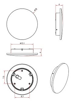 Настенный светильник 18 см Arte Lamp Nimbo A1510AP-1BK черный