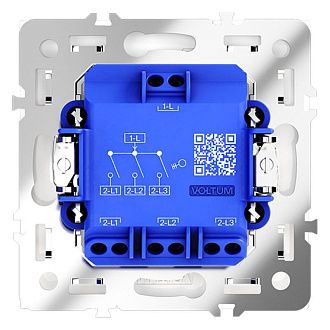 Выключатель встраиваемый Voltum S70 трехклавишный 10А, белый  пластик  VLS030101