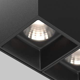 Потолочный светильник 14,5*7,5*9,5 см, LED*24W, 4000 К, Alfa LED C065CL-02-L12W4K-B Maytoni Ceiling & Wall, Черный