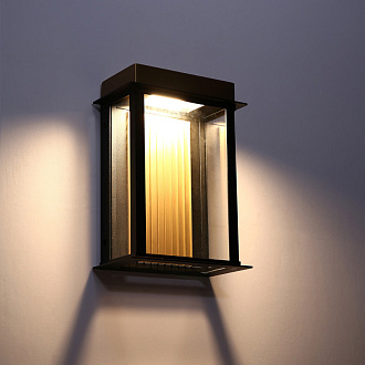 Светильник настенный 10*18*25 см, 8W, Favourite GLOW 4302-1W черный, античная латунь