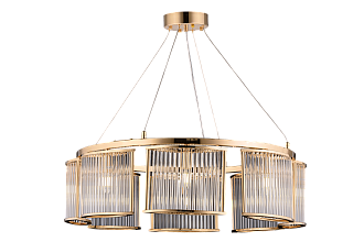 Люстра Ø800 x H230(1200), мм, 8*40W (320W), GD (Золото) NewRgy 5055/800 GD