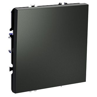 Перекрестный переключатель встраиваемый Voltum S70 одноклавишный 10А, титан пластик Soft touch VLS010506