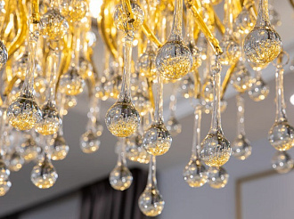 Светильник ElegantLight DZN-8262 GOLD/ЗОЛОТО D1800*800/H500/20/E14/10W RAIN 22-10