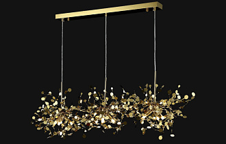 Светильник 120 см Crystal L ux GARDEN SP3х3 L1200 GOLD Золото