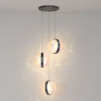 Каскадная люстра 38*38*323 см, LED*15W, 3000K, Maytoni Misterio MOD379PL-L17B3K, черный