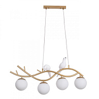 Светильник с птичками 82 см, Arte Lamp ELTANIN A3422SP-4GO, золотистый