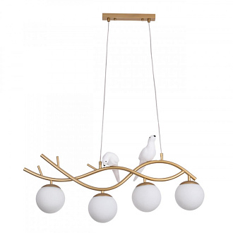 Светильник с птичками 82 см, Arte Lamp ELTANIN A3422SP-4GO, золотистый