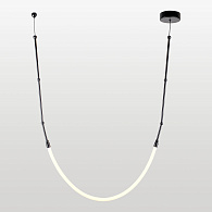 Линейно-подвесной светильник 75*120-220 см, 1*LED, 17W, 3000K, Lussole Skew LSP-7317, черный