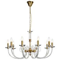 Подвесная люстра Stilfort Glass 1050/03/10P, диаметр 85 см, золото