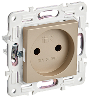 SKANDY Розетка без з/к/ш 10А SK-R02Sa песоч. IEK, SK-R10-10-K98