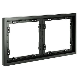 Рамка пластиковая Voltum S70 на 2 поста, титан пластик Soft touch VLS100206