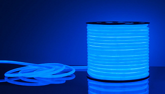 Светодиодный гибкий неон Гибкий неон 220V 9,6W 144Led 2835 IP67 круглый синий, 50 м Elektrostandard