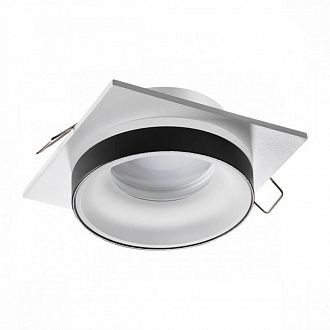 Встраиваемый светильник 9/7 см, GU10, IP44 Novotech WATER 370788 белый/черный, вр 7 см