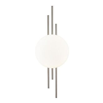 Настенный светильник 190*86*520 мм, 1*LED 8WW 4000KK никель Indigo Astro V000046L, 14007/1W Nickel
