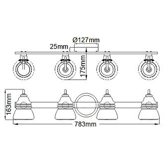 Бра для ванных комнат Kichler, Арт. KL-TALLAND4-PC-BATH