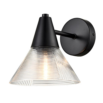 Бра 17*17,5 см, 1*E27 Lumion CORNE 6595/1W черный, прозрачный