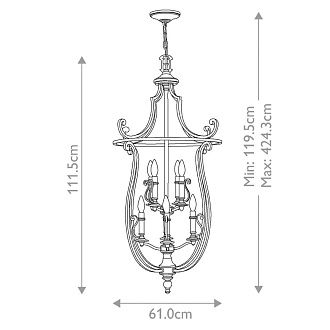 Люстра Hinkley Lighting, Арт. HK-PLYMOUTH8-P