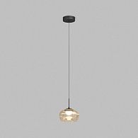 Подвесной светильник 22 см, 12W, 3000K, Denkirs Floa DK6741-BK+AM, черный