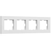 W0042961 Рамка на 4 поста Slab, белый софт Werkel, 4690389193514