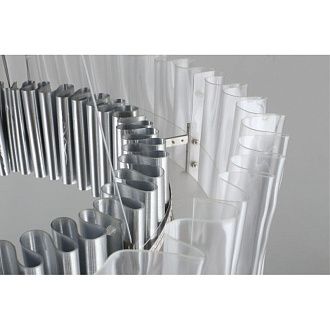 Подвесная люстра 60*60-200 см, 1*LED, 60W, 3000K, Aployt Milena APL.654.03.60, серый
