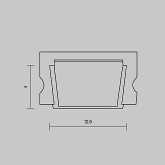 Рассеиватель для профиля 15×06 (Чёрный, 2 м), ALM-001-B-DF-2M 642021, 200*1*0 см, Maytoni Led Strip 642021, Черный