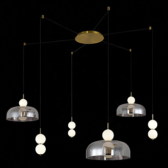 Светильник подвесной 1*LED*42W, St Luce Ode SL6112.202.42, золотистый