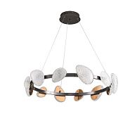 Подвесная люстра 80 см, 72W, 4000K, Kink Light Юнни 07693-12A,29, черный