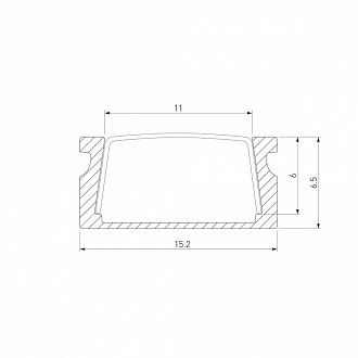 Накладной алюминиевый профиль 2000*15*6 мм белый/белый для светодиодной ленты LL-2-ALP006 Elektrostandard