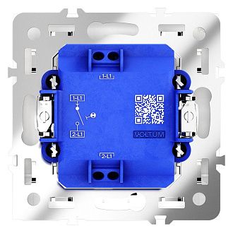 Выключатель встраиваемый Voltum S70 одноклавишный с подсветкой 10А, кашемир пластик Soft touch VLS010203