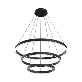 Подвесная люстра 80*140,5 см, LED, 107W, 3000К-4000К, Maytoni Rim MOD058PL-L100BK черный