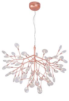 Светильник подвесной 98 см, Crystal Lux EVITA SP63 COPPER/TRANSPARENT Медь