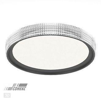 Cветильник 49*7,5 см, LED 72W, 3000-6000 К, IP43, белый/черный, пластик Sonex Shiny, 3049/EL