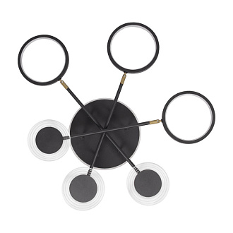 Светильник 73 см, 7*LED*49W, 3000К Loft It 10164S Black Megan, Черный