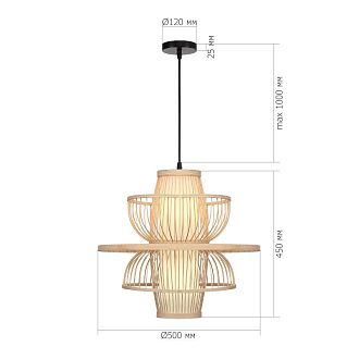 Подвесная люстра *50*100 см, 1*E27*40W, ST-Luce Alma SL6241.513.01, бежевый