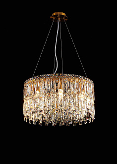 Люстра Ø500 x H250(1200), мм, 8 x 40W (320W), GOLD BRONZE(Золото+Бронза) NewRgy F53-ф500*H250 GOLD BRONZE
