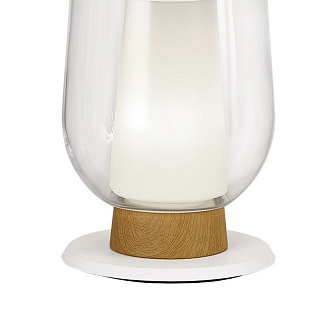 Настольная лампа 18*33 см, 1*E27 белый/дерево Mantra Nora 8281