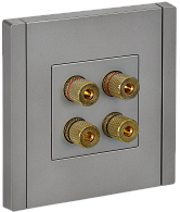 Аудио Розетка 4-местальной FP539 стальной IEK FORTE&PIANO, FP-S40-K46
