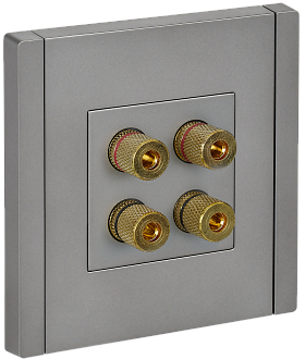 Аудио Розетка 4-местальной FP539 стальной IEK FORTE&PIANO, FP-S40-K46