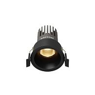 Встраиваемый светильник 6.6 см, 9W, 2700K, Maytoni Technical Dip Hight DL123-10W-2.7K-B, черный