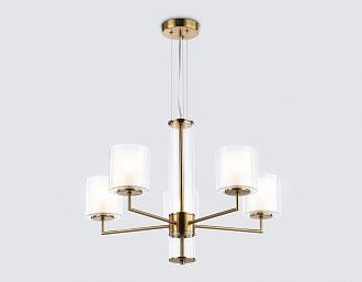 Подвесная люстра **44-126 см, 5*E14*40W, K, Ambrella Light High Light LH56011, латунь