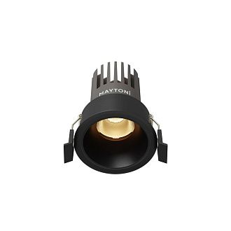 Встраиваемый светильник 6.6 см, 9W, 2700K, Maytoni Technical Dip Hight DL123-10W-2.7K-B, черный
