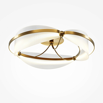 Накладная люстра 60*60*19 см, LED, 45W, 3000К, Maytoni Breeze MOD281CL-L45BS3K латунный