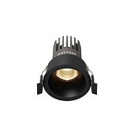 Встраиваемый светильник 6.6. см, 9W, 3000K, Maytoni Technical Dip Hight DL123-10W-3K-B, черный