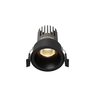 Встраиваемый светильник 6.6. см, 9W, 3000K, Maytoni Technical Dip Hight DL123-10W-3K-B, черный